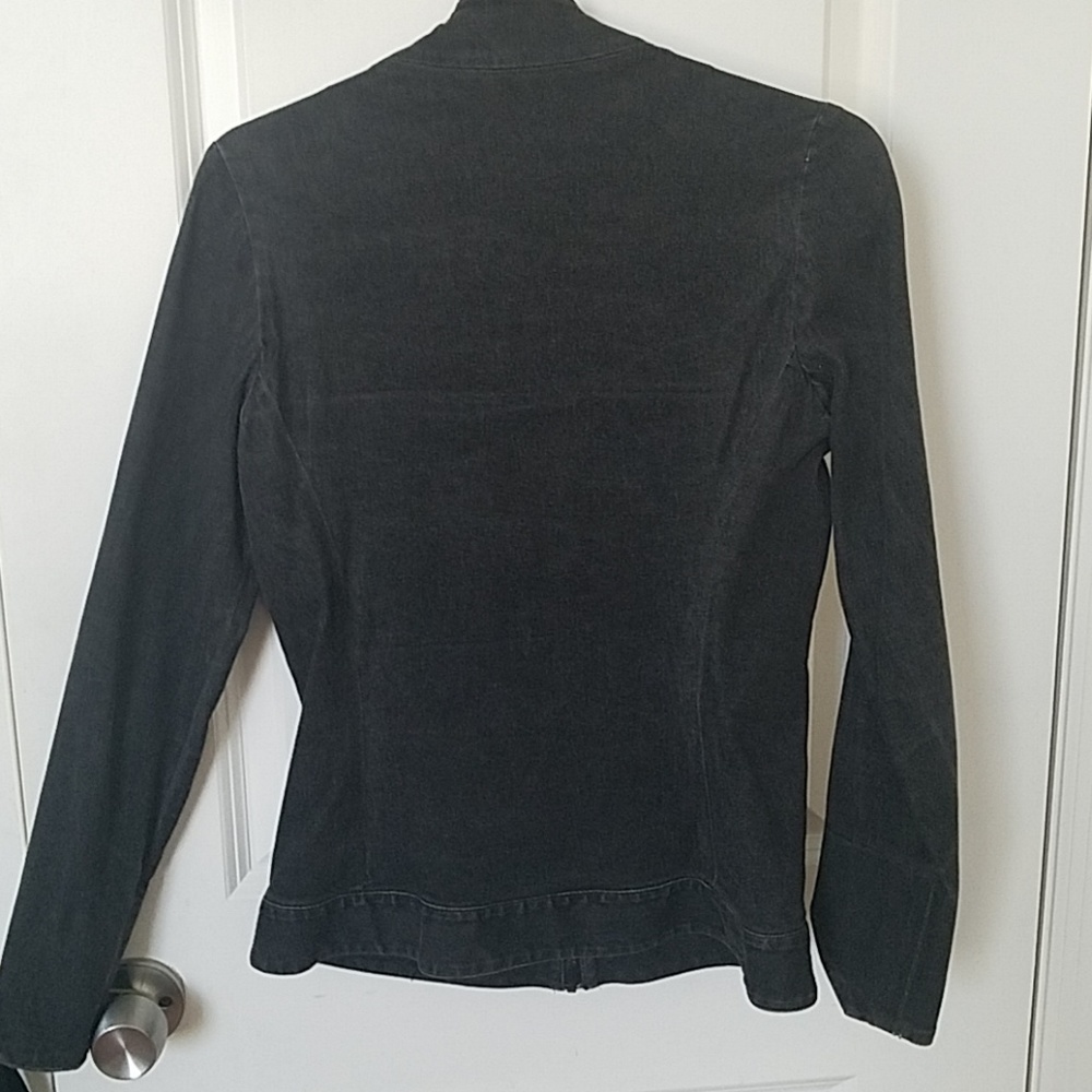 Womens Rocker Slim jean Jacket - Picture 3 of 6